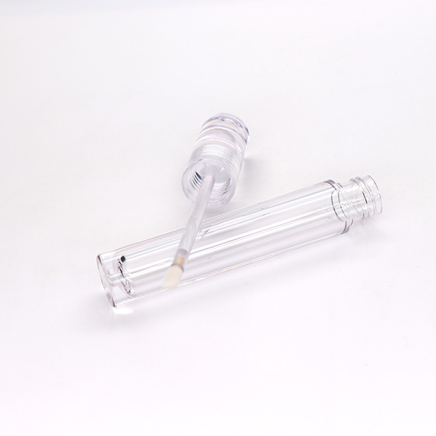 Slim Round Petg Transparent Stem Custom Color Lip Gloss Tube