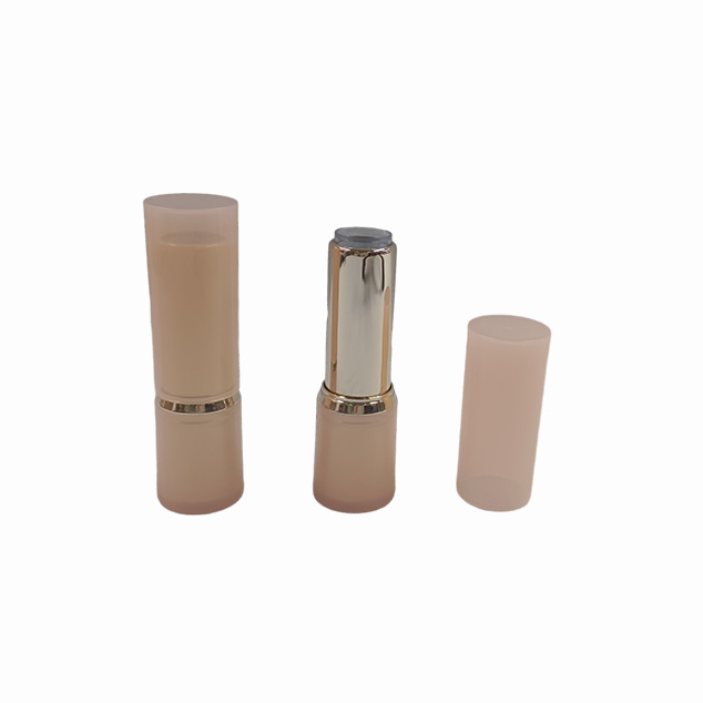 Semi-transparent Gold Ring Oem China Supplier Round Lipstick Tube