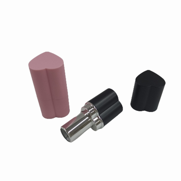 Heart Shape Pink Black Stockings 12.1mm Lipstick Tube 3.5g Volume Lipstick Packaging