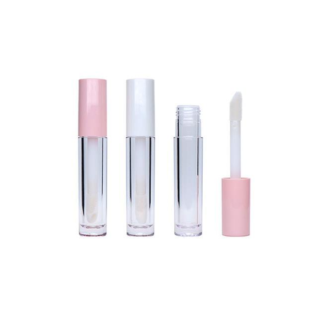 5.8ml White Cap Round Petg Silk Screen Print Lip Gloss Tubes In Stock