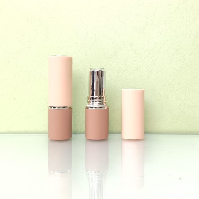 Round Airtight Matte Frost Finish Customized Color Lipstick Tube With 12.1mm Cup