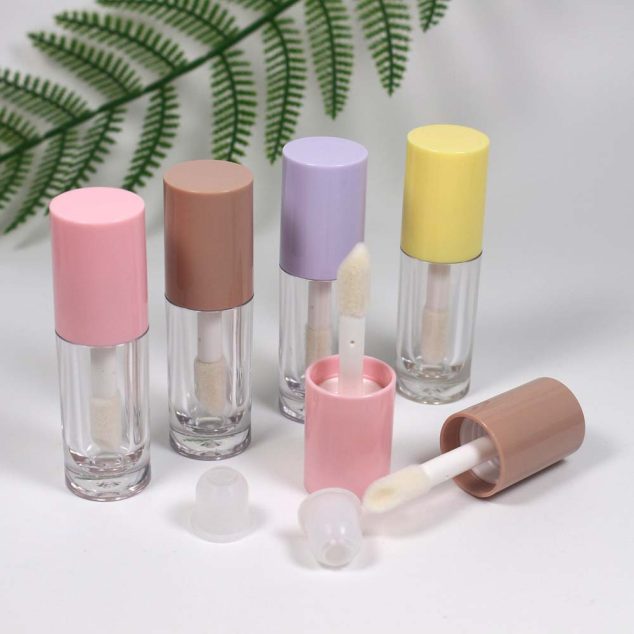 Empty 6 Ml Large Brush Lip Gloss Tube Pink  Lip Gloss Container Cute Lip Gloss Tube