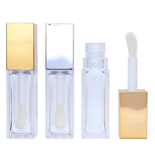 Square Cosmetics Lip Gloss Tubes and Box Custom Label Lip Gloss Tubes