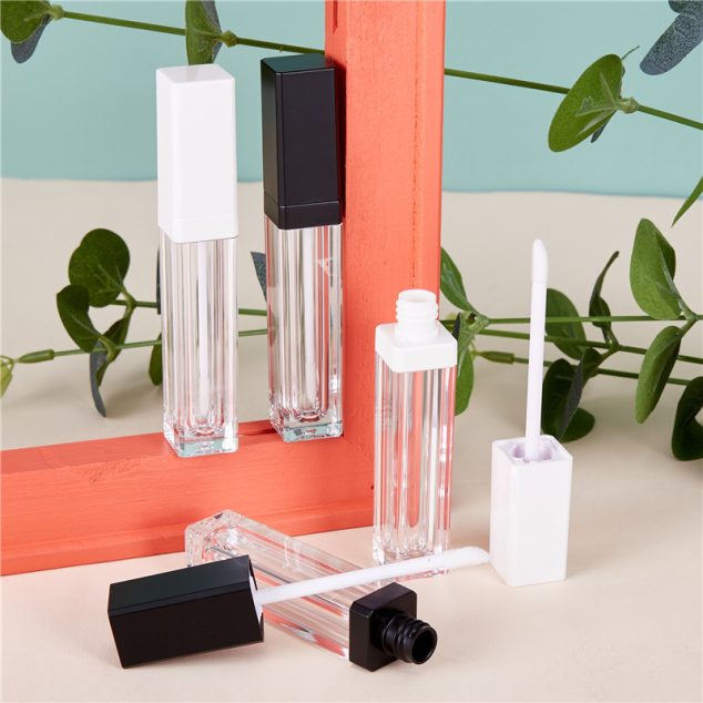 Lip Gloss Empty Tube Square Transparent Wholesale 7ML Empty Lip Gloss Tube