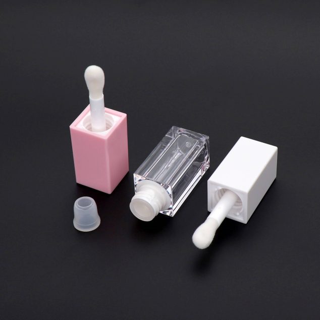 Square Big Wand Drop Brush 5ml Lipgloss Tube Lip Gloss Container