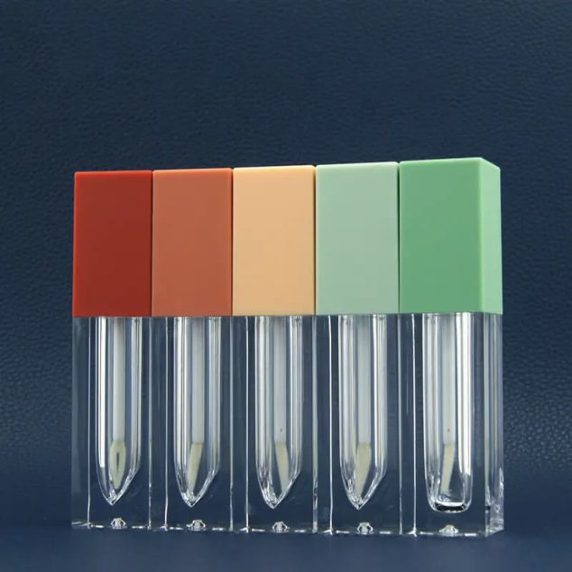 Multi-Color Frosted Cover Transparent Lip Gloss Tube Empty Tube Cosmetic Tubes