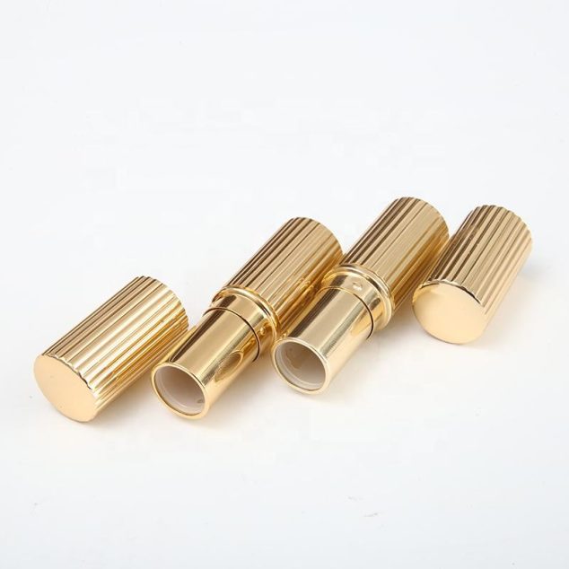 Custom Round Luxury Metal Gold Aluminium Empty Lip Stick Tube Lipstick Tubes Containers