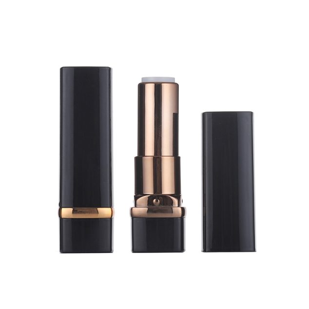 Custom Square Luxury 3.8g Empty Lipstick Tube Black Lipstick Tubes Containers