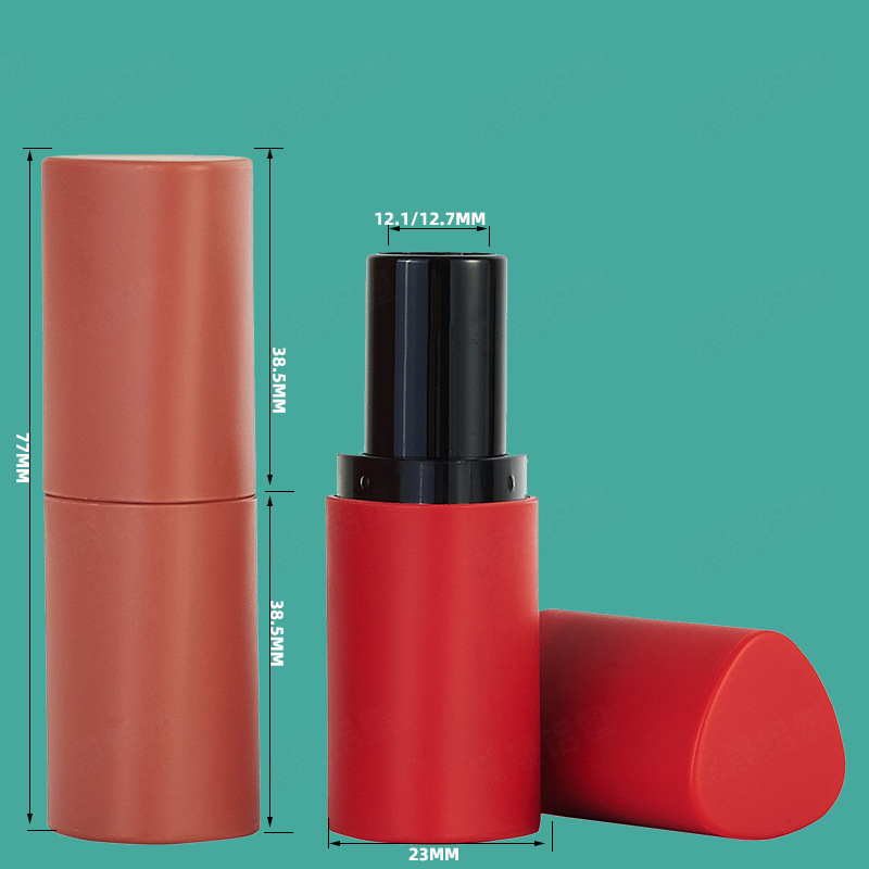 Custom Round Luxury 3.8g Red Empty Lipstick Tube Lipstick Tubes Containers