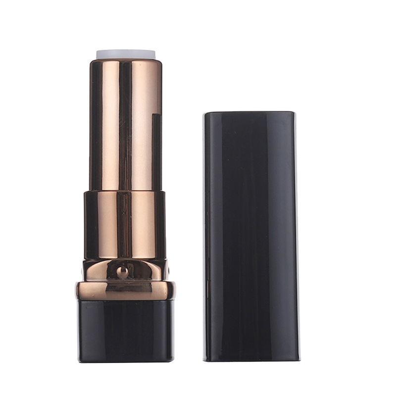 Custom Square Luxury 3.8g Empty Lipstick Tube Black Lipstick Tubes Containers