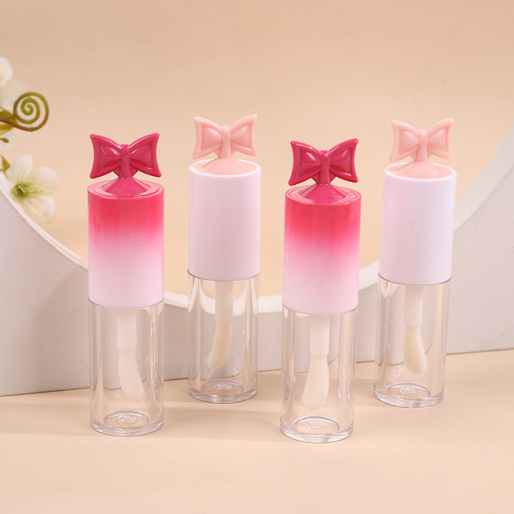 7ml Empty Lip Gloss Tubes, Bowknot Cap Round Lip Gloss Tube Packaging Materials, Lip Gloss Tube Manufacturer and Wholesale , In-Stock Supply