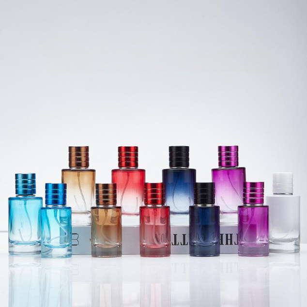 30ml 50m Thickened Colored Glass Perfume Bottles with Fine Mist, Customizable Perfume Bottles and Packaging Materials